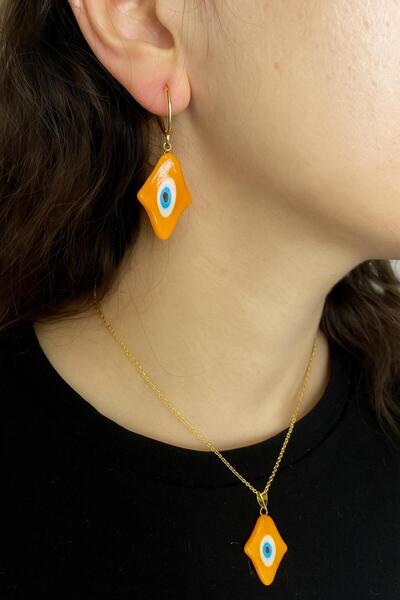 nazarboncuğu Handmade Murano Glass Necklace Earrings Bracelet Set