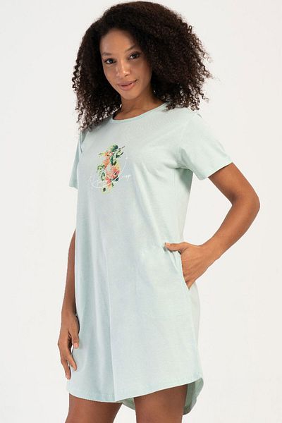VİENETTA Cotton Women's Short Sleeve Nightgown, 407065