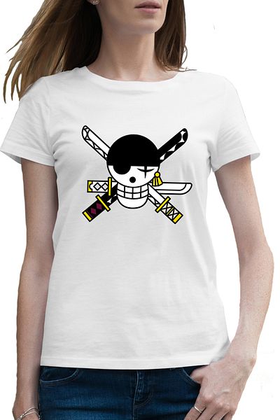 OEM Tricou femei Zoro Roronoa Logo One Piece Flag Emblem