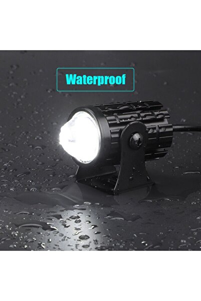 Vendortuning Beyaz / Sarı Renkli Universal Motosiklet Sis Farı Mini Spot Lens Led Far Uyumlu 1 Adet