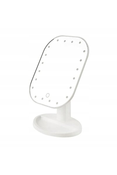 Azaris OGLINDA MACHIAJ COSMETICĂ ILUMINATĂ CU 20 LED-URI ROTATIVE ALB