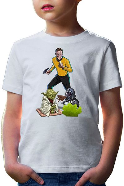OEM Tricou copii Star Trek Star Wars Yoda Genius Master Darth Vader Spit Coffee