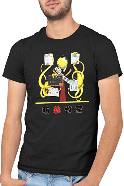 OEM Tricou barbati Assassination Classroom Anime Cosplay Unusual Kanji