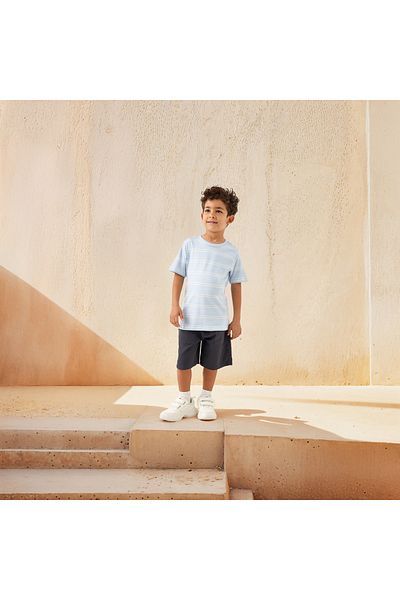 Juniors Printed Crew Neck T-shirt with Short Sleeves - Set of 2