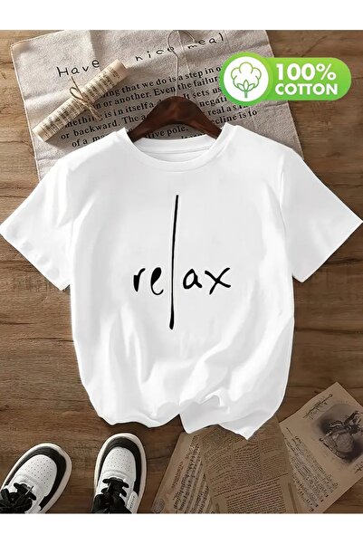 CLASİVA Relax Written Summer Season Product Stylish Modern Design Printed Wom...