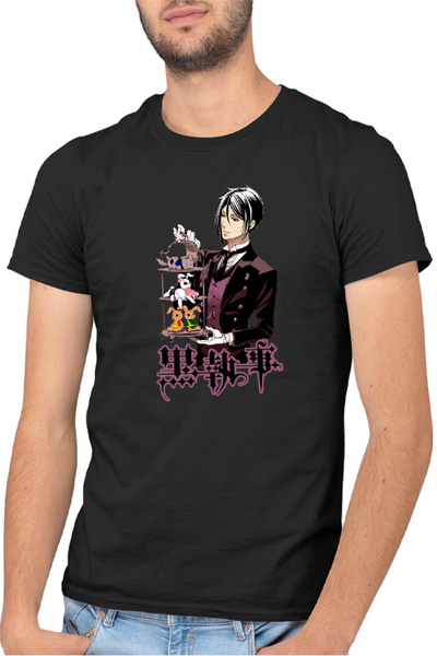 OEM Tricou barbati Black Butler Sebastian Ciel Wonderland Animekage