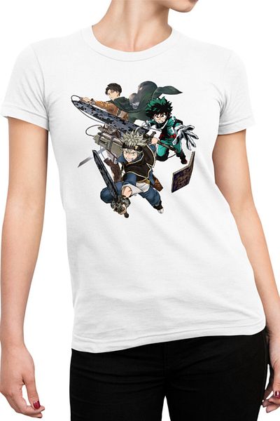 OEM Tricou Femei Black Clover Asta My Hero Academia Deku AOT Power Super