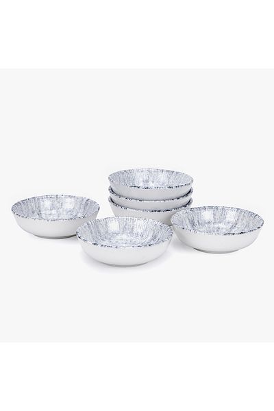 Edessa Ceramic Astin 10.5Cm Round Snack Bowl, Multicolor (Set of 6)