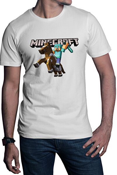 OEM Tricou barbati Minecraft Logo Horse Diamond Armor Tools