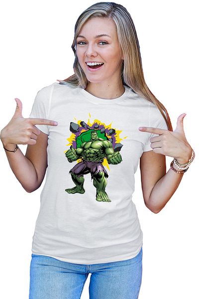 OEM Tricou Femei Hulk Fist Strong Super Power Huge