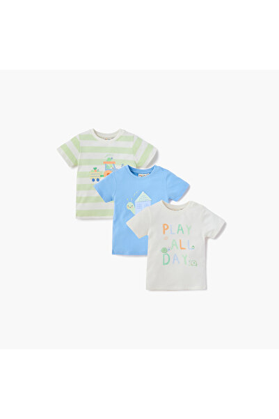 Juniors Applique Detail T-shirt with Short Sleeves - Set of 3