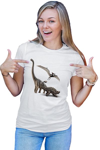 OEM Tricou Femei Jurassic Park Ankylosaurus Tyrannosaurus Comet