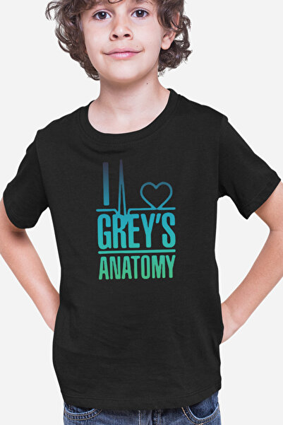 OEM Tricou copii Grey Anatomy Logo Heart Love Medics Gradient