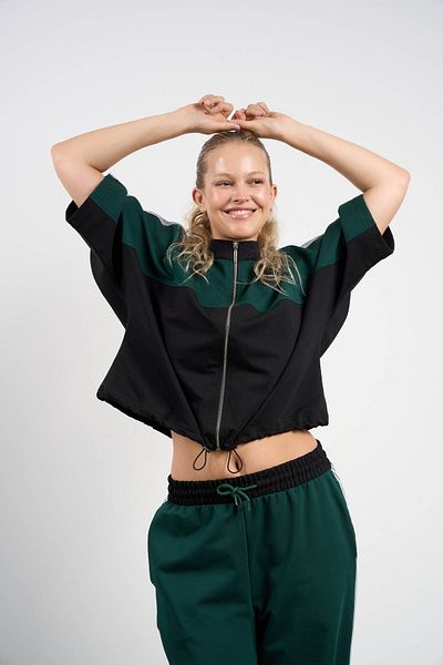 HANIQA Women's Plus Size Garnished Summer Tracksuit Set