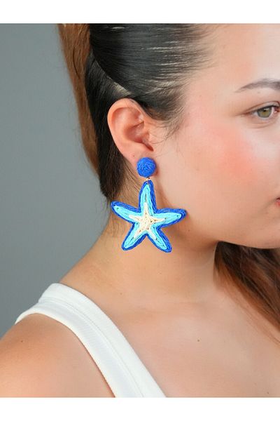 Sumen Butik Summer Dangle Earrings with Starfish Figure