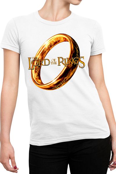 OEM Tricou Femei Lord of the Rings Logo Runes Language Elf Creatures