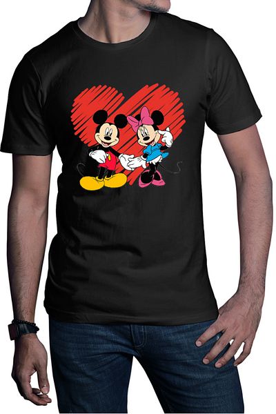 OEM Men's T-shirt Mickey Mouse Minnie Dance Couple Elegance Lovers