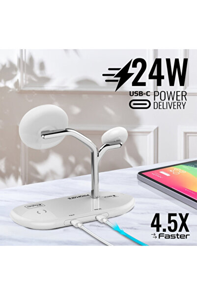 Promate Apple MFi-certified 57W MagSafe High-Speed Charging Station with 15W MagSafe Charger,