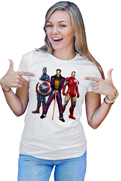 OEM Women's T-Shirt Joker Captain America Ironman Trauma Sad Superhero