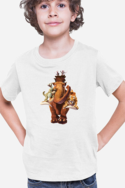 OEM Tricou copii Ice Age Antic Animals Mammoth Tiger Old Era