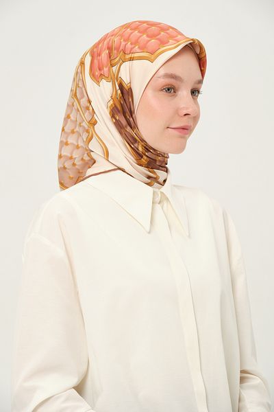 Madame Polo Τυπωμένο μαντίλι Rayon Πολύχρωμο μοτίβο χωρίς τσαλακώματα
