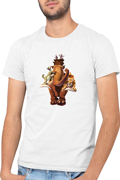 OEM Tricou barbati Ice Age Antic Animals Mammoth Tiger Old Era