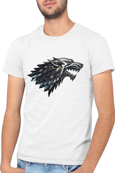 OEM Tricou barbati Game of Thrones Wolf Head Banner Tribute