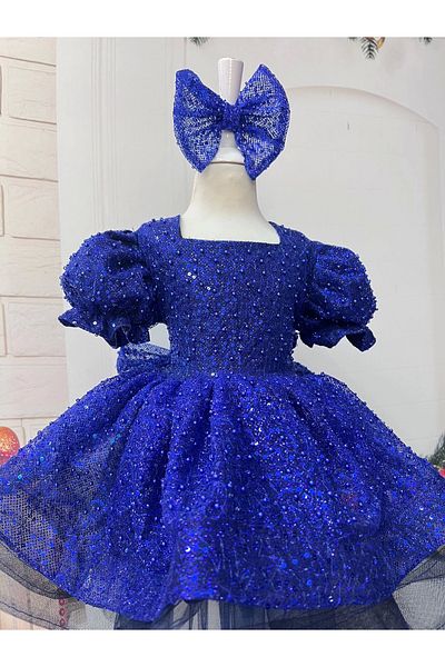 Nissa Night Sparkle Navy Blue Princess Dress Evening Dress