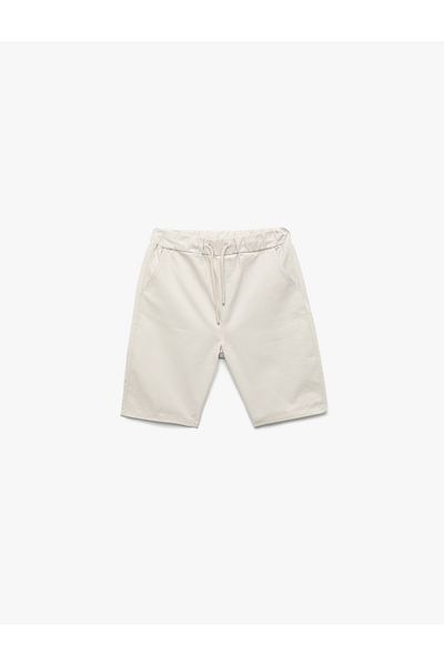 Koton Pantaloni scurți de bază din bumbac cu șireturi în talie