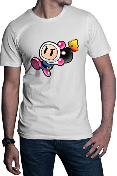 OEM Tricou barbati Bomberman Pink Funny Game Puzzle Fast Strategy
