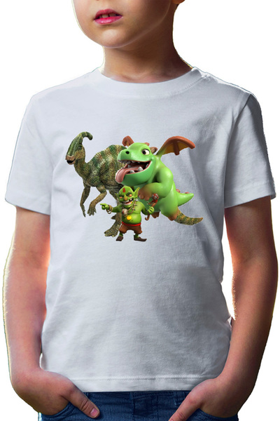 OEM Παιδικό μπλουζάκι Jurassic Park Clash of Clans Clash Royale Monsters
