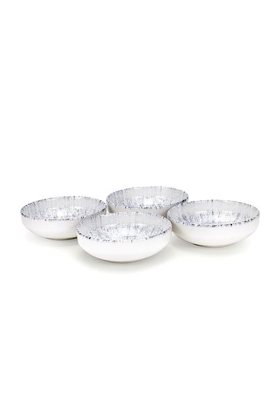 Edessa Astin Ceramic Round Soup Bowl - 15cm, Multicolor Designer Bowl (Set of 4)