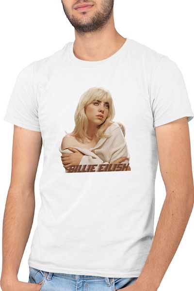 OEM Men's T-shirt Billie Eilish Angelic Figure Pop Music Teenager