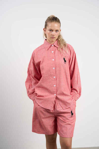 HANIQA Women's Plus Size Striped Shorts Suit 44-50