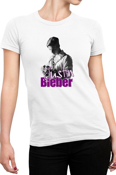 OEM Tricou Femei Justin Bieber Singer Chain Bonds Capture