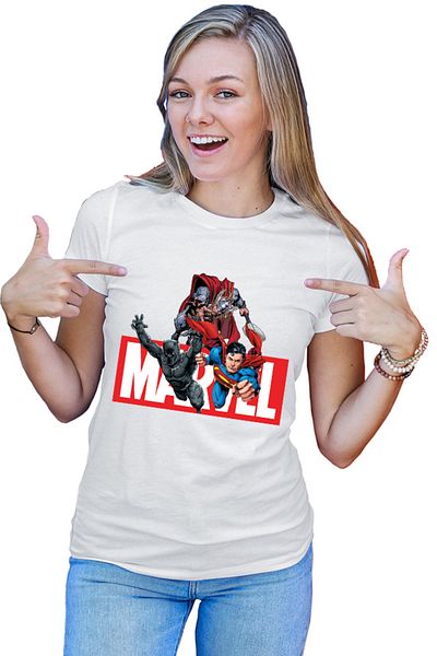 OEM Tricou Femei Black Panter Superpowers Action Battle Superman