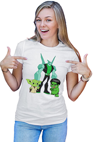 OEM Tricou Femei Ben10 Hulk Yoda Master Chibi Wildmutt