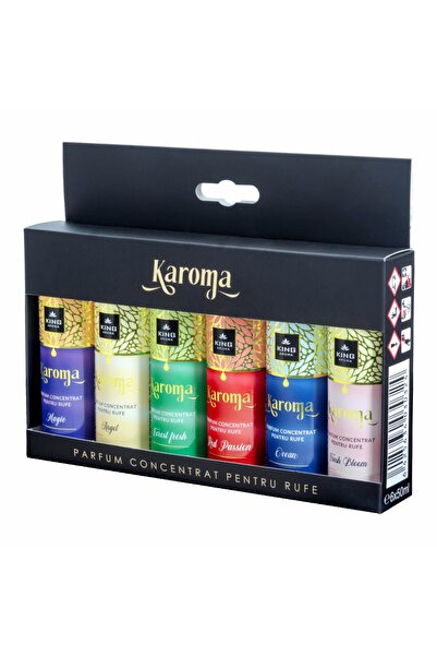 Karoma Set 6 Parfumuri concentrate pentru rufe KAROMA®, Mix Aroma, 6 X 50 ml