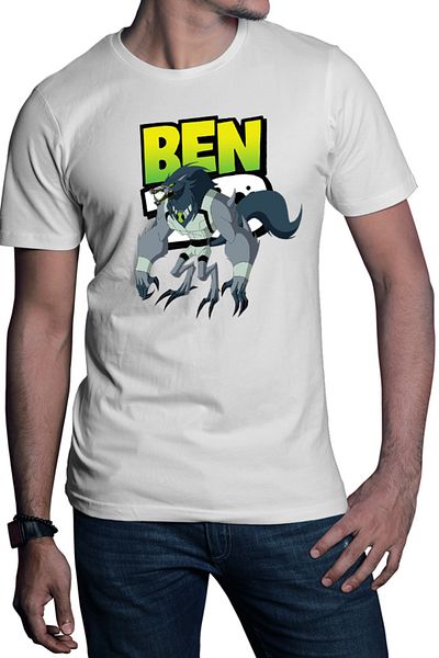 OEM Men's T-shirt Ben10 Wolf Logo Cartoon Alien