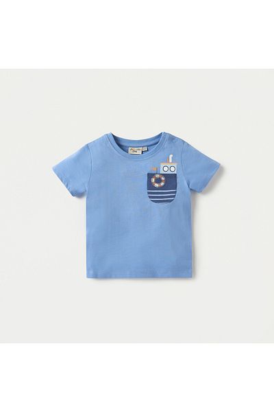 Juniors Printed Crew Neck T-shirt with Short Sleeves - Set of 3