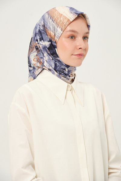 Madame Polo Τυπωμένο Φουλάρι Rayon Πολύχρωμο Αντιολισθητικό 90x90 cm