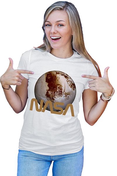 OEM Tricou Femei NASA Logo Pluto Planet New Small Dwarf Exo