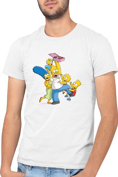 OEM Tricou barbati The Simpsons Donut Lovers Kids Funny Life Mother
