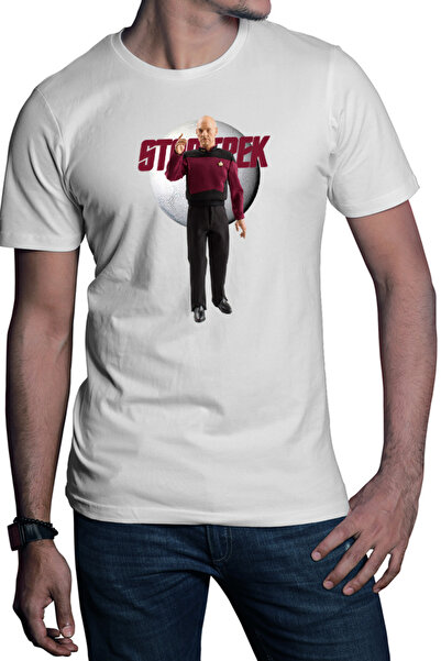 OEM Men's T-shirt Star Trek Patrick Stewart's Jean-Luc Picard Astronaut Costume