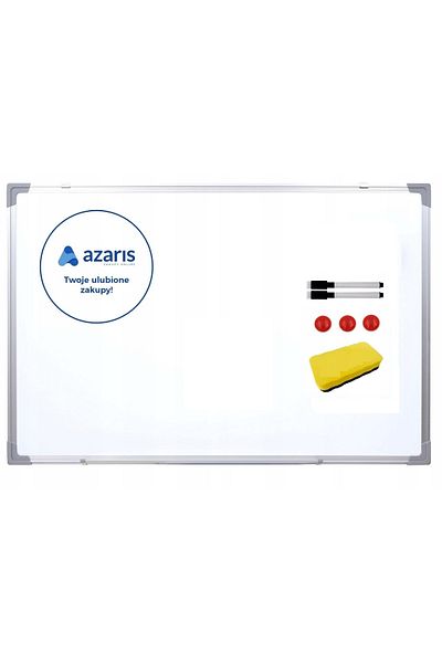 Azaris TABLICA MAGNETYCZNA SUCHOŚCIERALNA 90X60 DUŻA ALUMINIUM GABKA MAGNESY