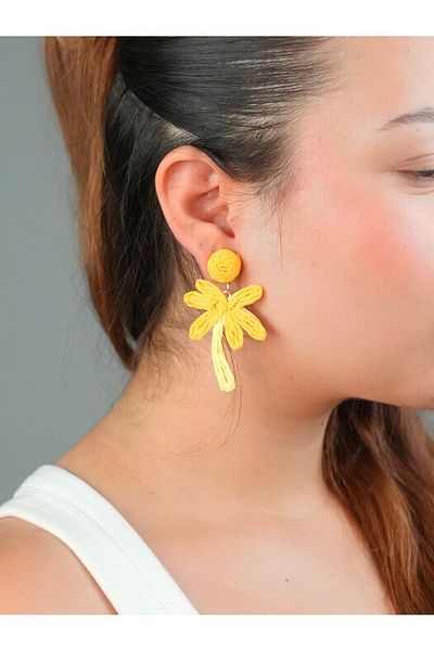 Sumen Butik Summer Dangle Earrings with Palm Tree Model