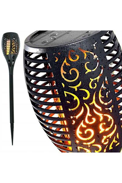 Azaris LAMPĂ LANTERNĂ SOLARĂ XL 50 CM CU EFECT DE FLĂCĂRIE LAMPĂ DE GRĂDINĂ 12LED