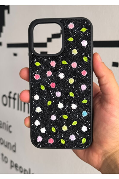 foxpower İphone 16 Pro Max Kılıf Gül Desenli Lüx Silikon