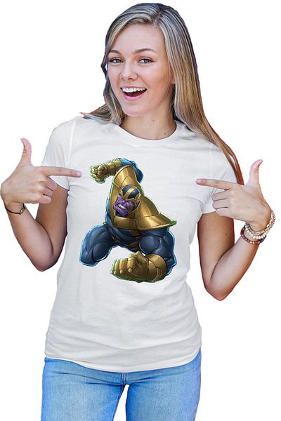 OEM Tricou Femei Thanos Titan Planet Strongest Super