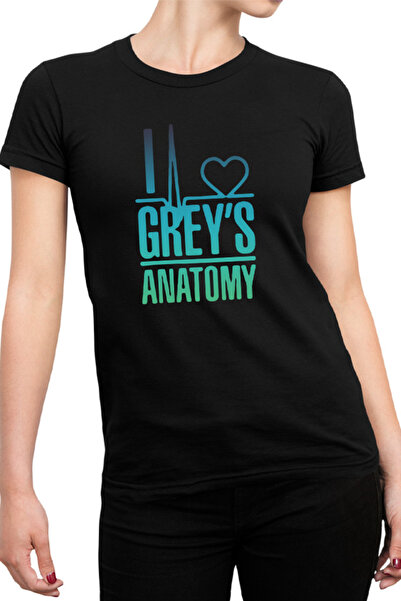 OEM Tricou Femei Grey Anatomy Logo Heart Love Medics Gradient